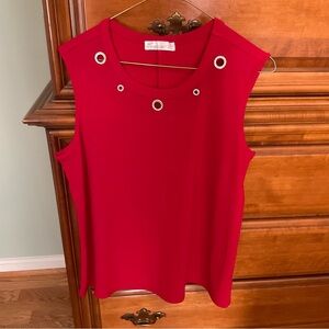 Elegant Red Sleeveless Tank Top by 89th+Madison